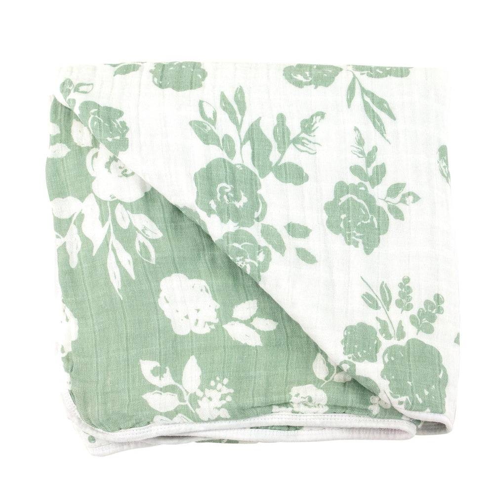 Vintage Floral + Modern Floral Premium Cotton Snuggle Blanket Snuggle Blanket Bebe au Lait