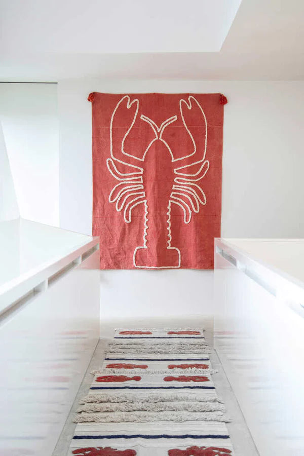 WALL HANGING GIANT LOBSTER BRICK RED Little Wonder & Co