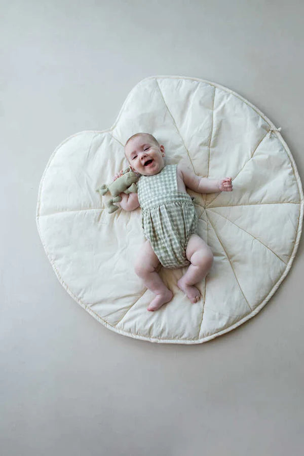 WASHABLE PLAY MAT WATER LILY NATURAL Little Wonder & Co