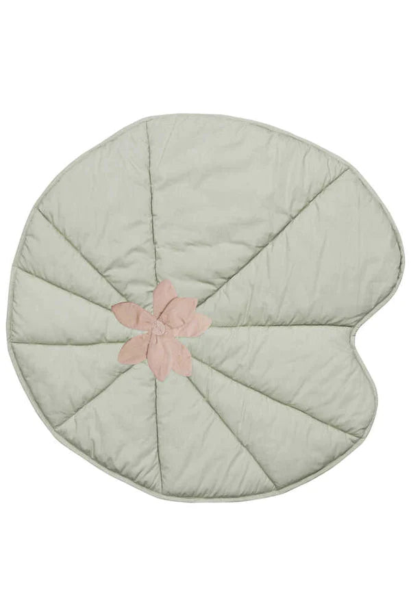 WASHABLE PLAY MAT WATER LILY OLIVE Little Wonder & Co