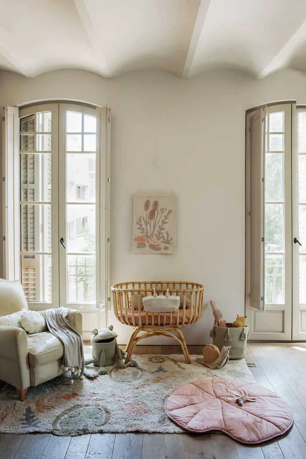 WASHABLE PLAY MAT WATER LILY VINTAGE NUDE Little Wonder & Co