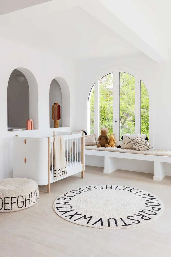 WASHABLE RUG ABC NATURAL BLACK Little Wonder & Co