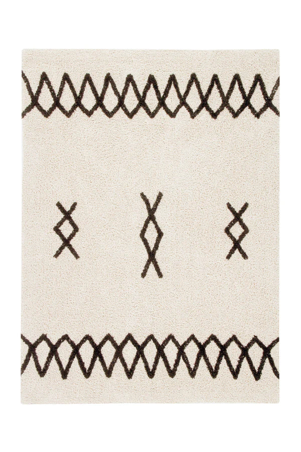 WASHABLE RUG ATLAS NATURAL-BLACK Little Wonder & Co