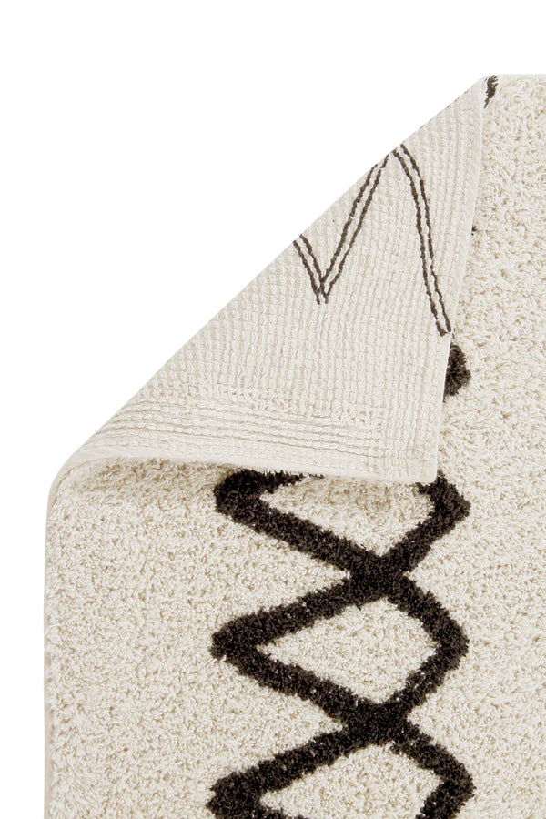 WASHABLE RUG ATLAS NATURAL-BLACK Little Wonder & Co