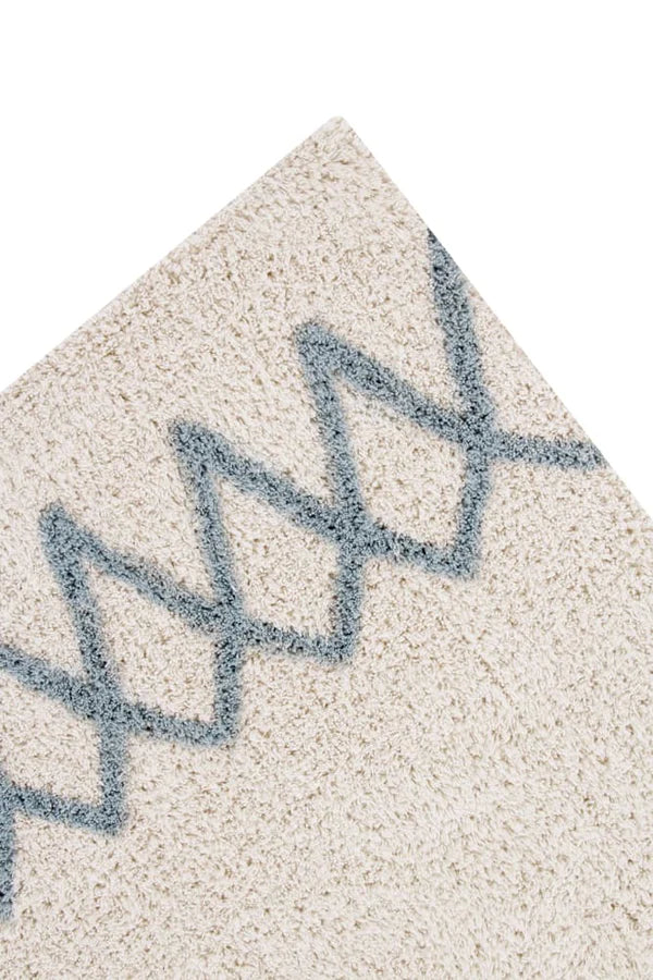WASHABLE RUG ATLAS NATURAL/VINTAGE BLUE Little Wonder & Co