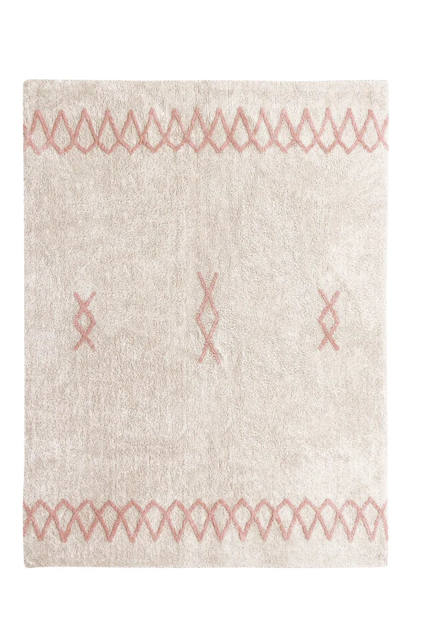 WASHABLE RUG ATLAS NATURAL VINTAGE NUDE Little Wonder & Co