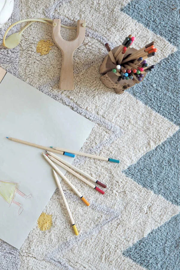 WASHABLE RUG AZTECA VINTAGE BLUE Lorena Canals