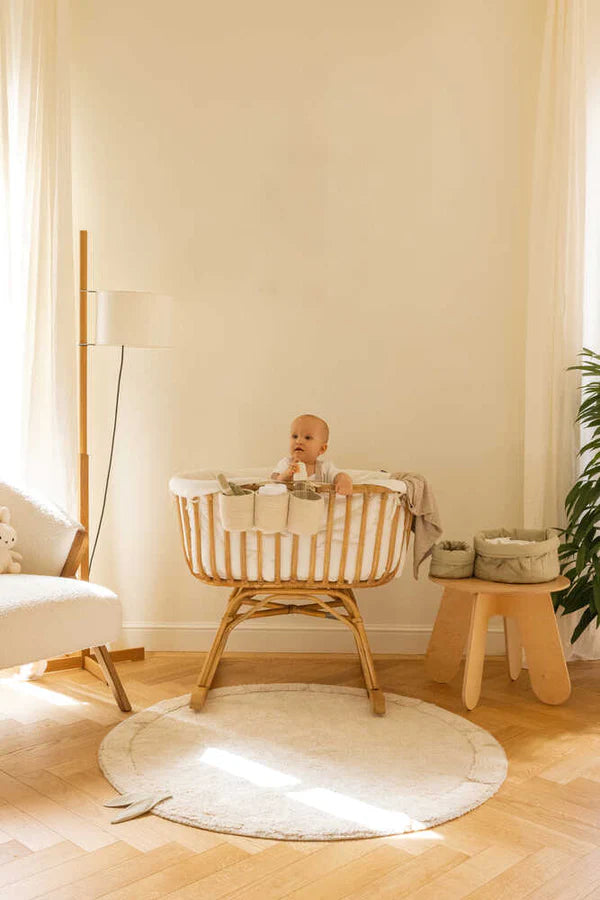 WASHABLE RUG BAMBOO SENSORIAL LEAF Little Wonder & Co
