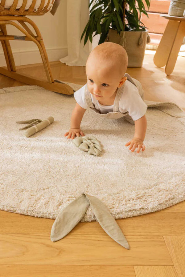 WASHABLE RUG BAMBOO SENSORIAL LEAF Little Wonder & Co