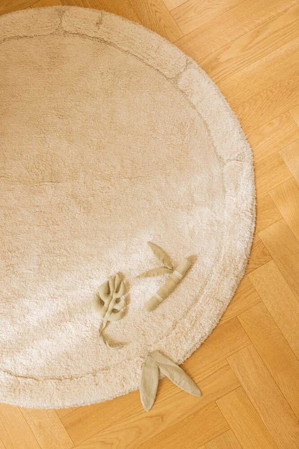 WASHABLE RUG BAMBOO SENSORIAL LEAF Little Wonder & Co