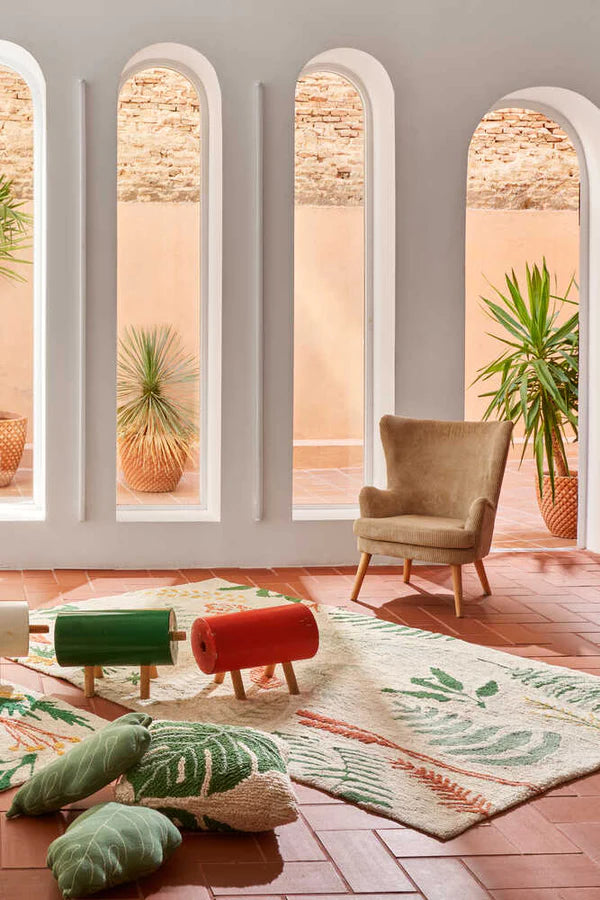 WASHABLE RUG BOTANIC PLANTS Little Wonder & Co