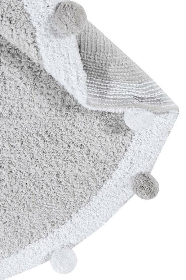 WASHABLE RUG BUBBLY LIGHT GREY - WHITE Little Wonder & Co