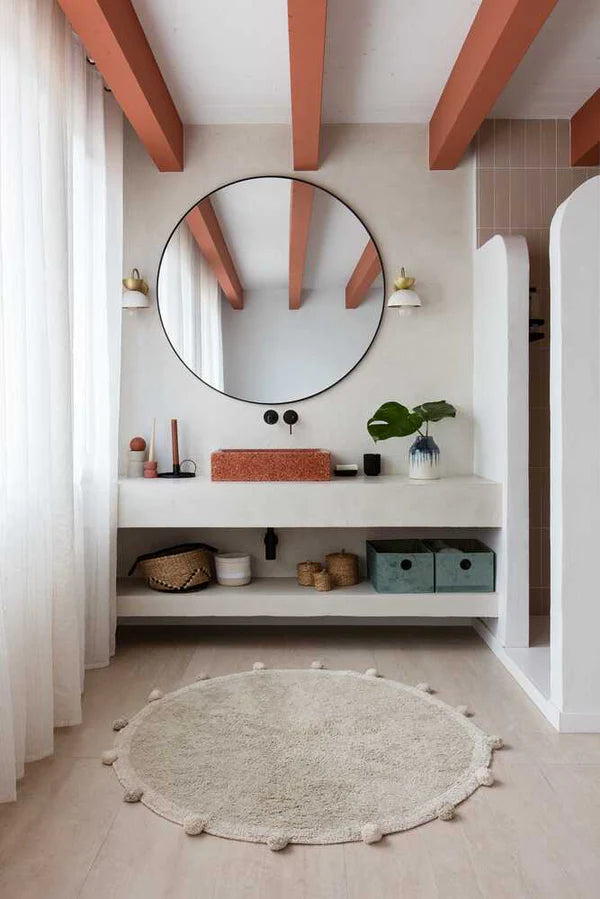 WASHABLE RUG BUBBLY OLIVE - NATURAL Little Wonder & Co