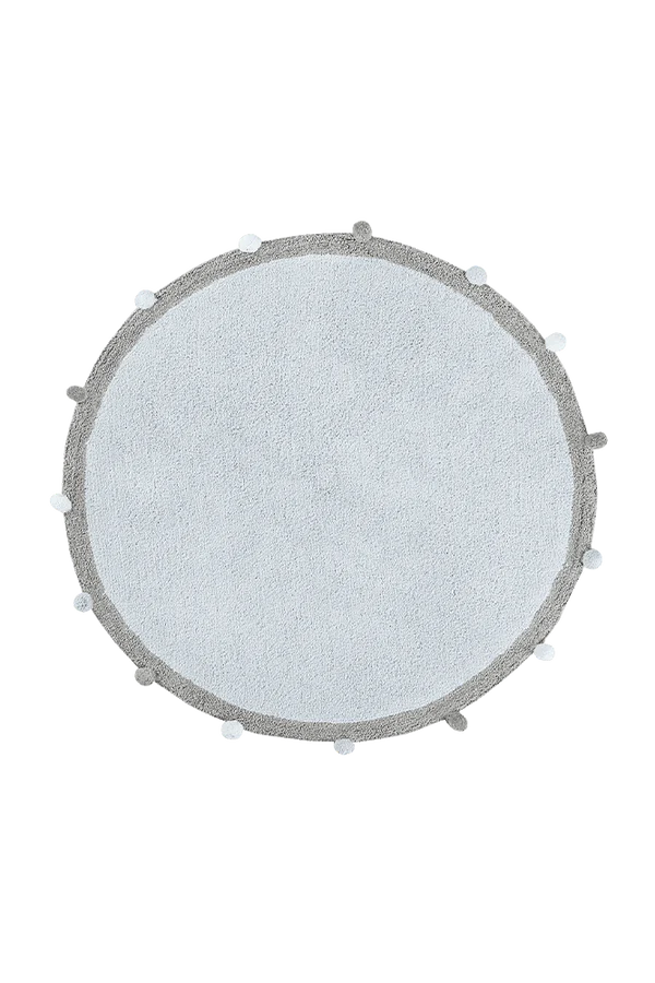 WASHABLE RUG BUBBLY SOFT BLUE - GREY Little Wonder & Co