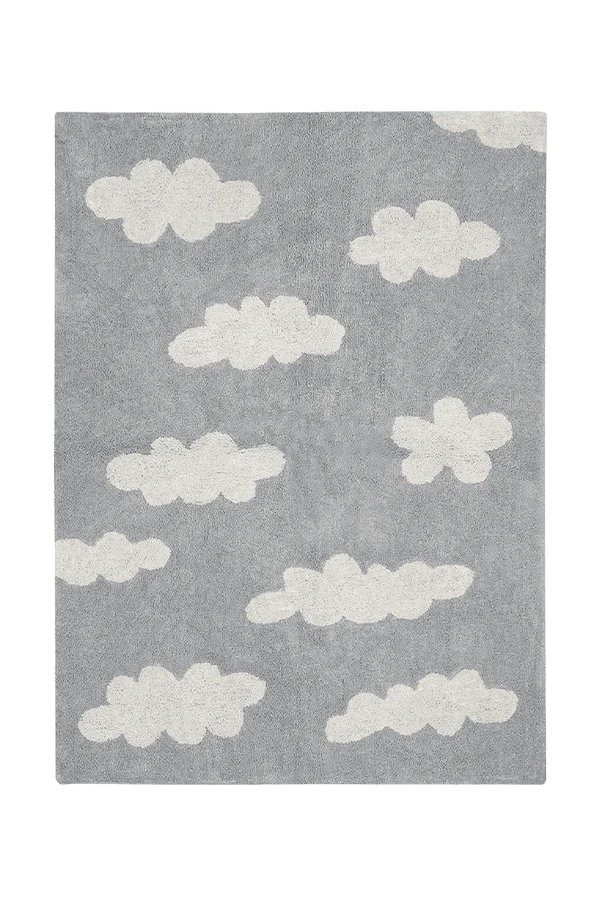 WASHABLE RUG CLOUDS GREY  Little Wonder & Co