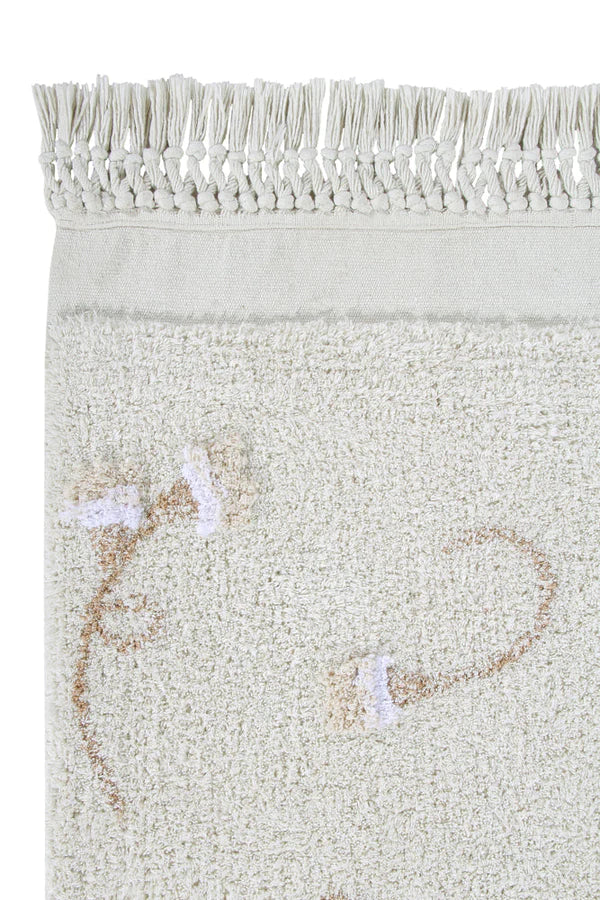 WASHABLE RUG ENGLISH GARDEN IVORY Little Wonder & Co