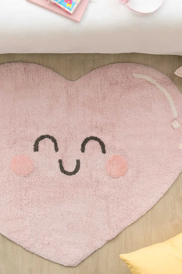 WASHABLE RUG HAPPY HEART Little Wonder & Co