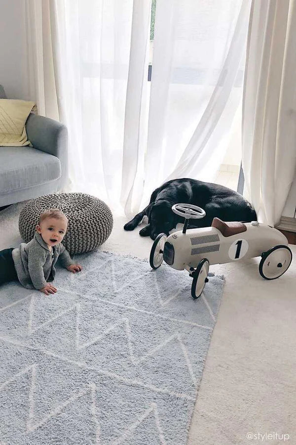 WASHABLE RUG HIPPY SOFT BLUE Little Wonder & Co