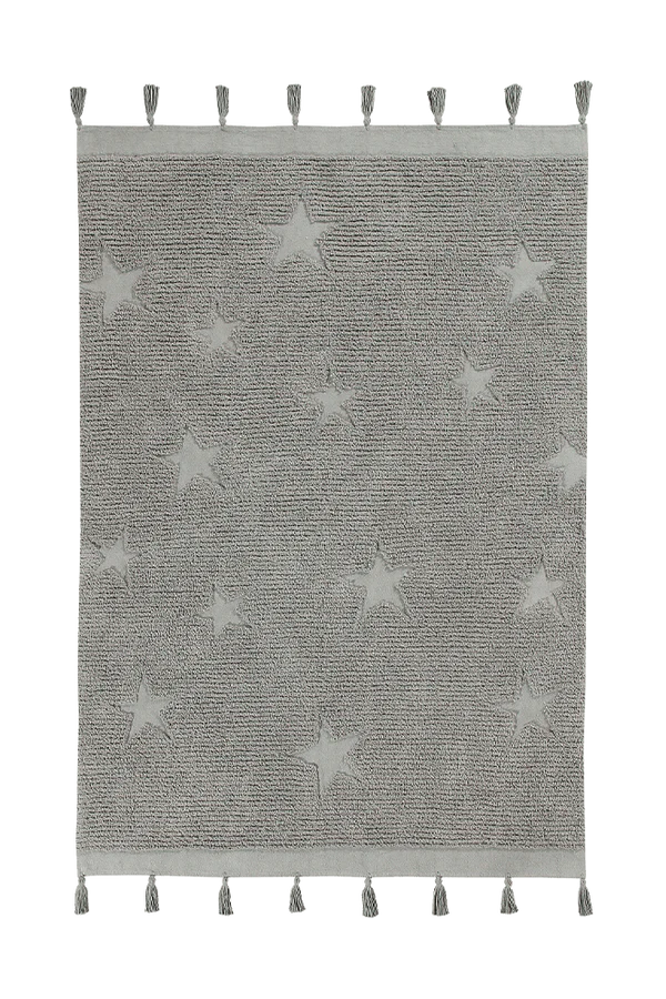 WASHABLE RUG HIPPY STARS GREY Little Wonder & Co