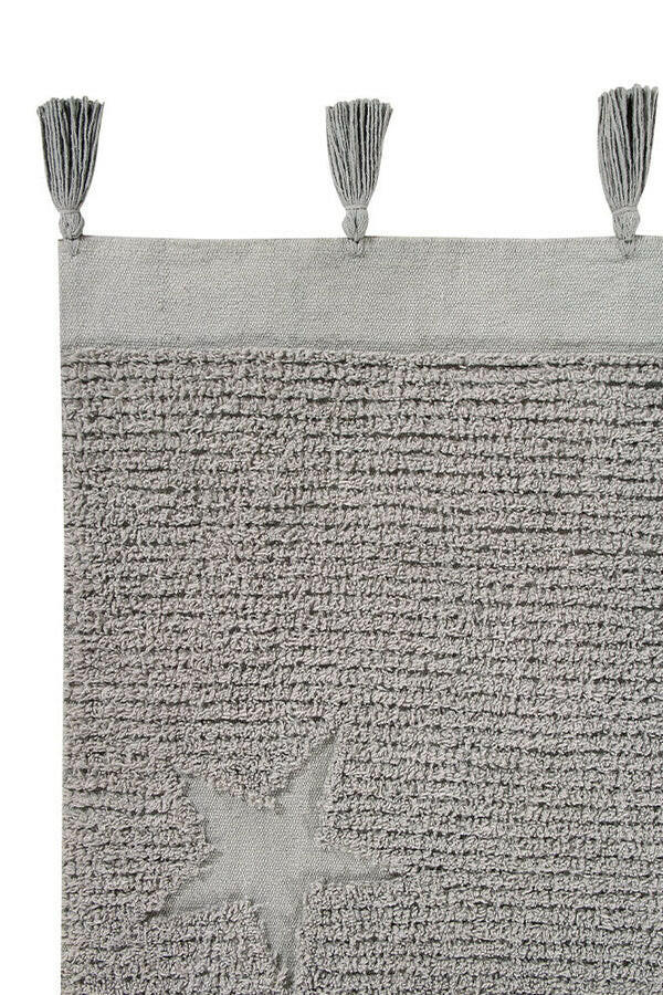 WASHABLE RUG HIPPY STARS GREY Little Wonder & Co