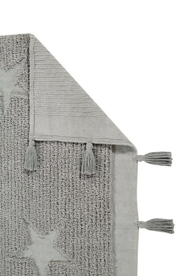 WASHABLE RUG HIPPY STARS GREY Little Wonder & Co