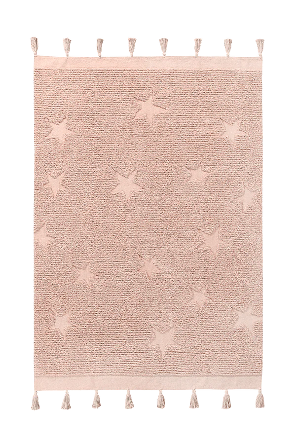 WASHABLE RUG HIPPY STARS VINTAGE NUDE Little Wonder & Co