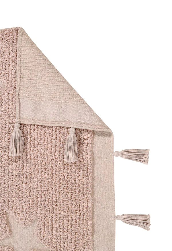 WASHABLE RUG HIPPY STARS VINTAGE NUDE Little Wonder & Co