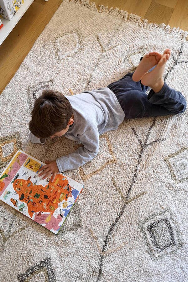 WASHABLE RUG KAAROL EARTH Little Wonder & Co