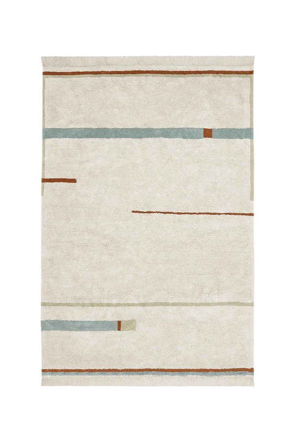 WASHABLE RUG LANE NATURAL - VINTAGE BLUE MAXI Little Wonder & Co