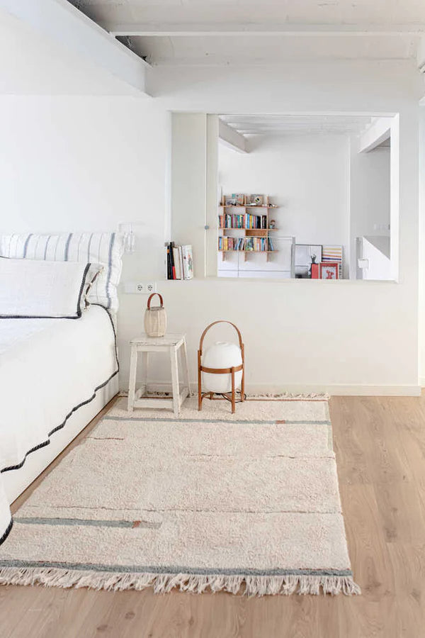 WASHABLE RUG LANE NATURAL - VINTAGE BLUE MAXI Little Wonder & Co