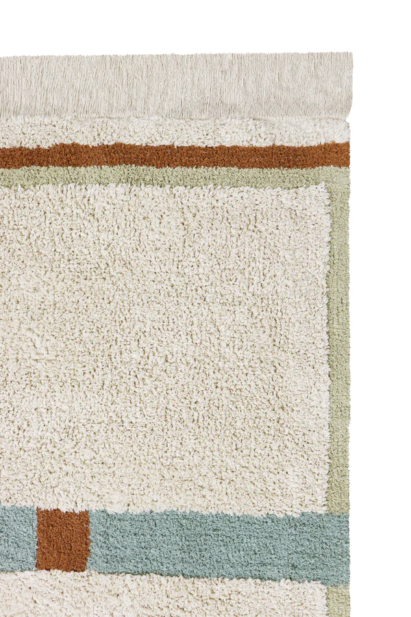 WASHABLE RUG LANE NATURAL - VINTAGE BLUE MAXI Little Wonder & Co