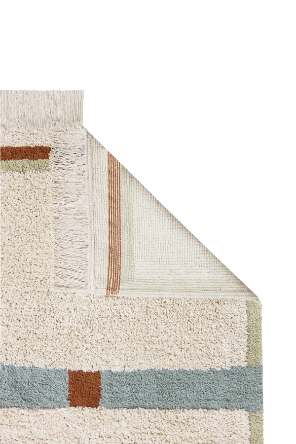 WASHABLE RUG LANE NATURAL - VINTAGE BLUE MAXI Little Wonder & Co