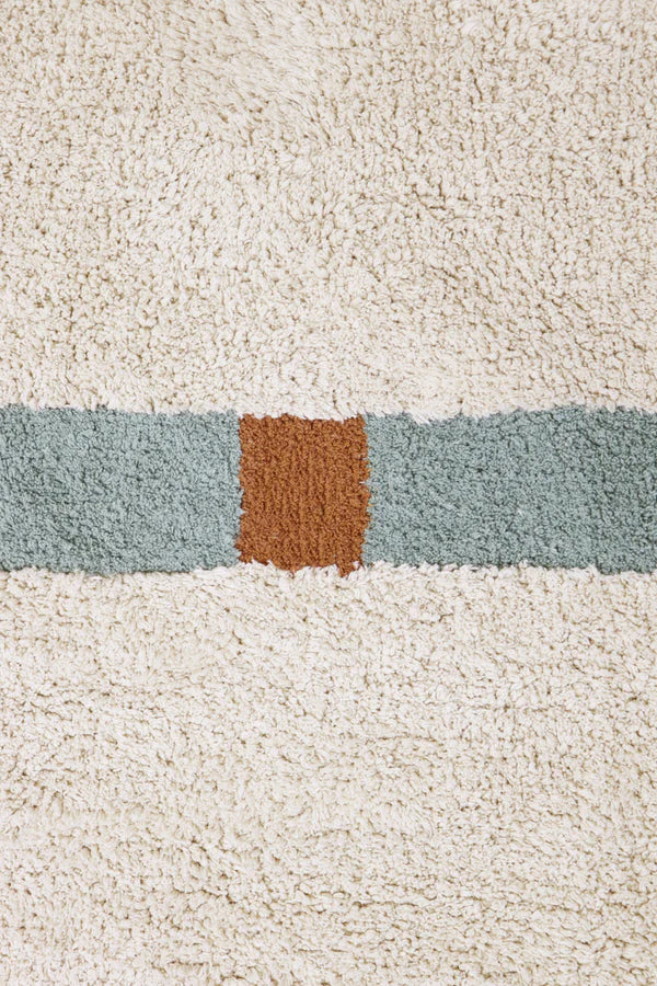 WASHABLE RUG LANE NATURAL - VINTAGE BLUE MAXI Little Wonder & Co