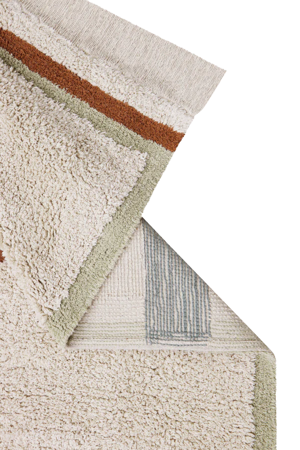 WASHABLE RUG LANE NATURAL - VINTAGE BLUE MAXI Little Wonder & Co