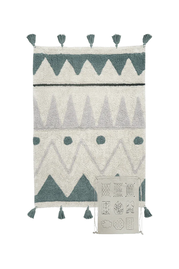 WASHABLE RUG MINI AZTECA Little Wonder & Co