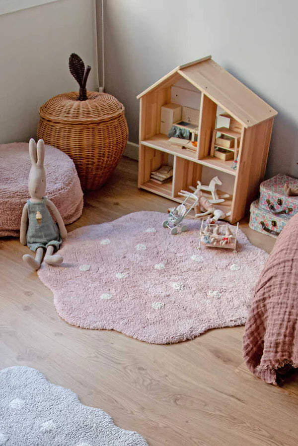 WASHABLE RUG MINI LITTLE BISCUIT PINK Little Wonder & Co