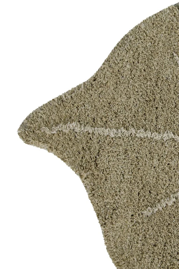 WASHABLE RUG MINI MONSTERA OLIVE Little Wonder & Co