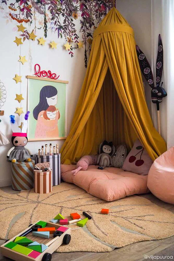 WASHABLE RUG MONSTERA HONEY Little Wonder & Co