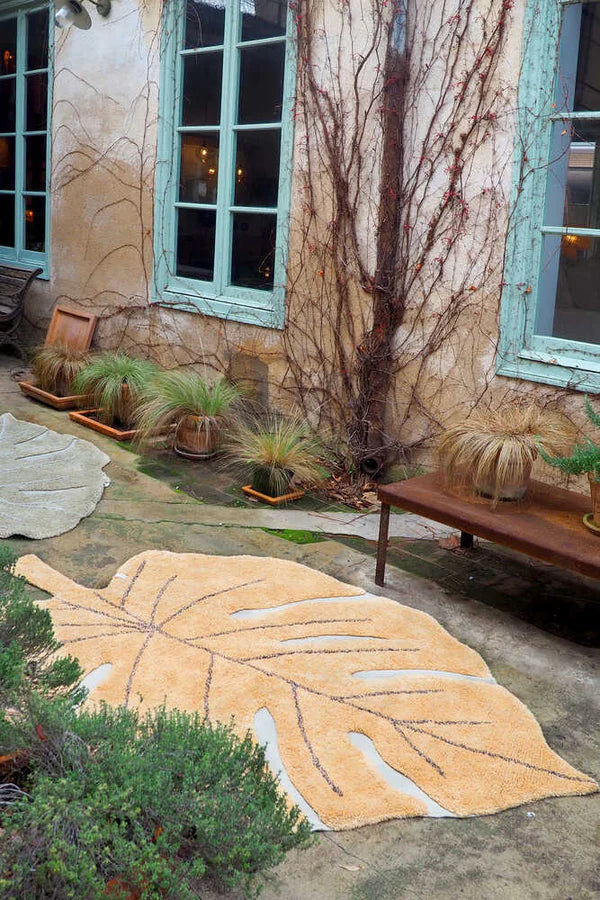 WASHABLE RUG MONSTERA HONEY Little Wonder & Co