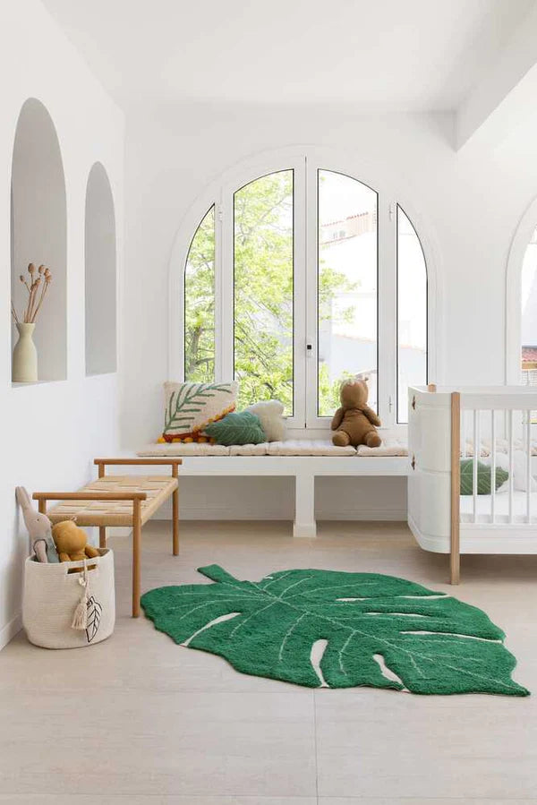 WASHABLE RUG MONSTERA LEAF Little Wonder & Co