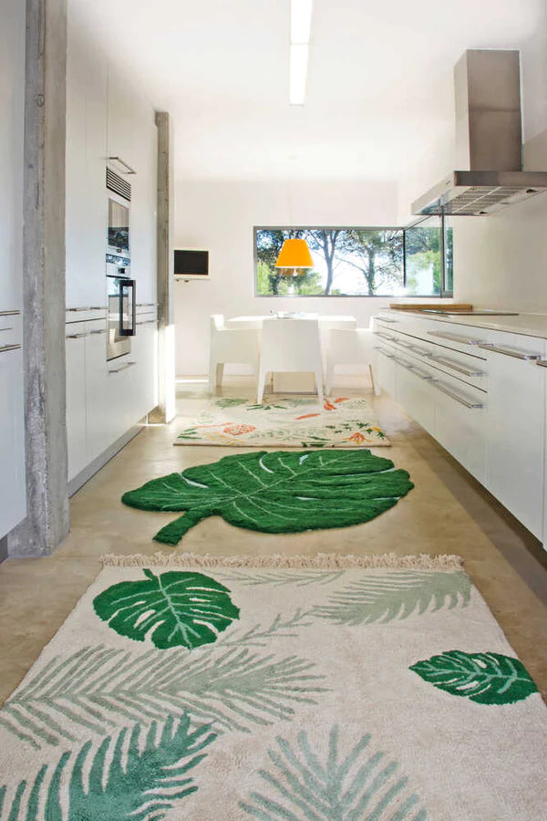 WASHABLE RUG MONSTERA LEAF Little Wonder & Co