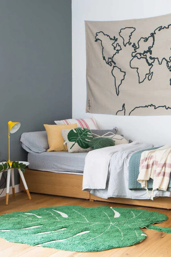 WASHABLE RUG MONSTERA LEAF Little Wonder & Co