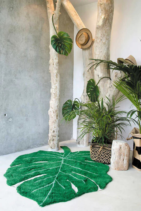 WASHABLE RUG MONSTERA LEAF Little Wonder & Co