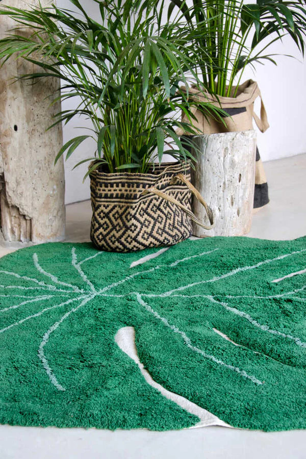 WASHABLE RUG MONSTERA LEAF Little Wonder & Co
