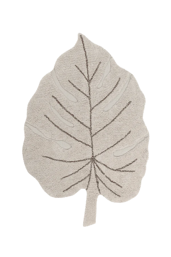 WASHABLE RUG MONSTERA NATURAL Little Wonder & Co