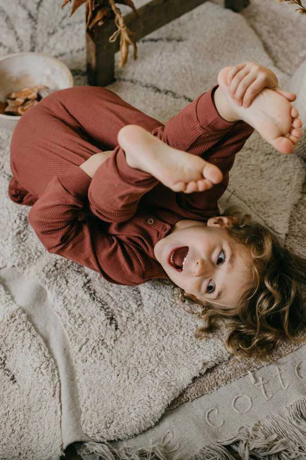 WASHABLE RUG MONSTERA NATURAL Little Wonder & Co