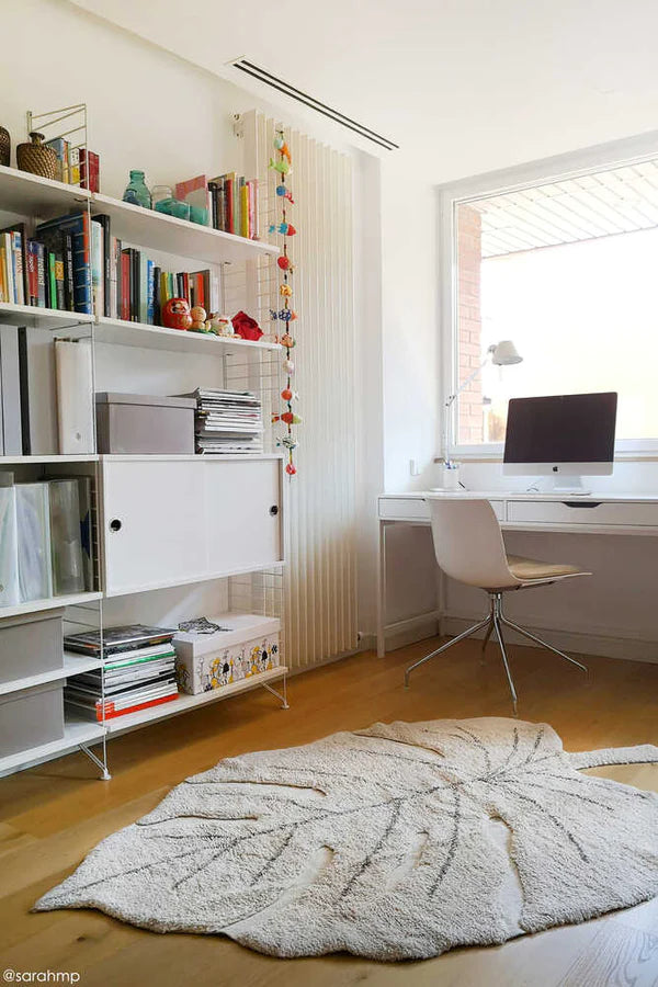 WASHABLE RUG MONSTERA NATURAL Little Wonder & Co