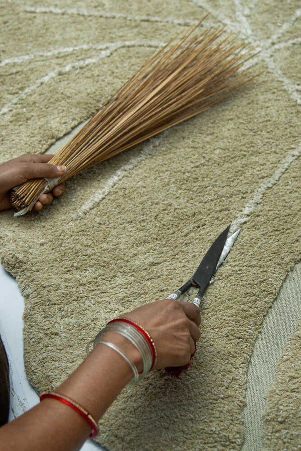 WASHABLE RUG MONSTERA OLIVE Little Wonder & Co