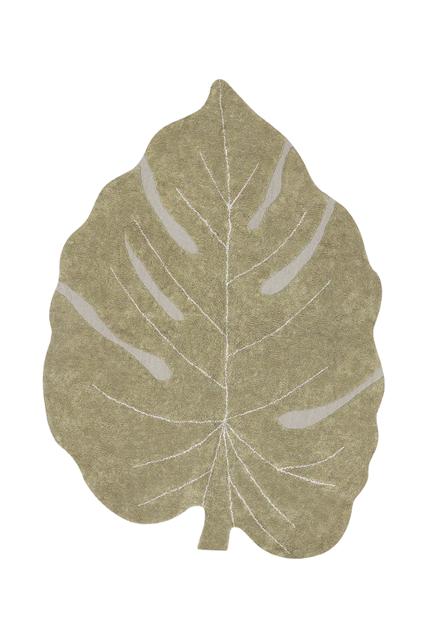 WASHABLE RUG MONSTERA OLIVE MAXI Little Wonder & Co