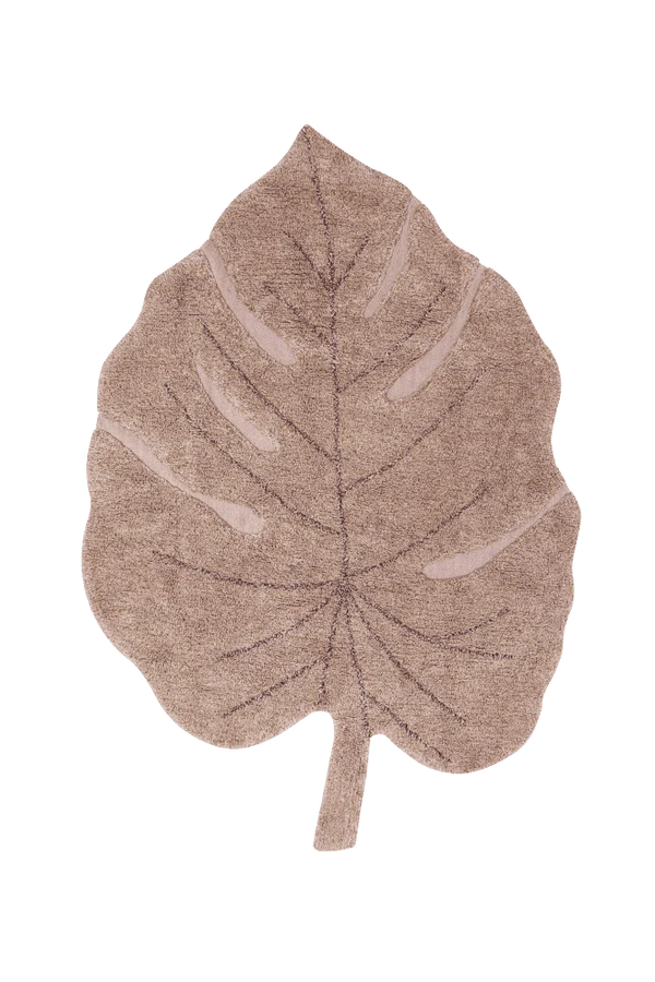 WASHABLE RUG MONSTERA VINTAGE NUDE Little Wonder & Co